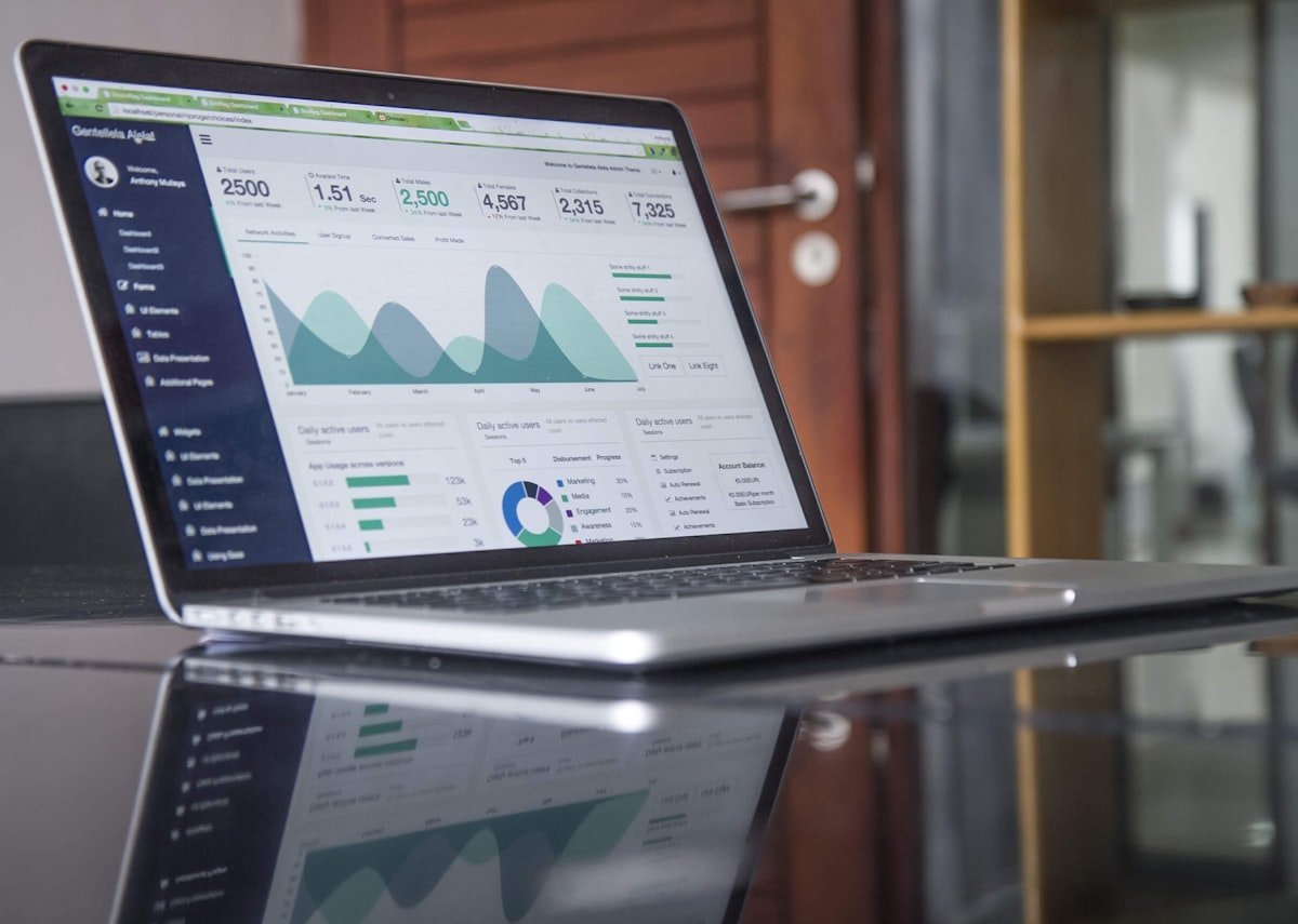 Performance marketing analytics on a laptop screen